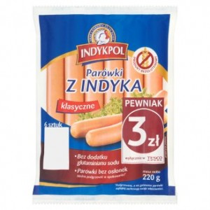 Indykpol parówki z indyka klasyczne